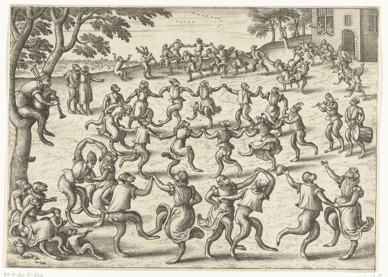 Rondedans Apenspel (serietittel) av Pieter van der Borcht (I)