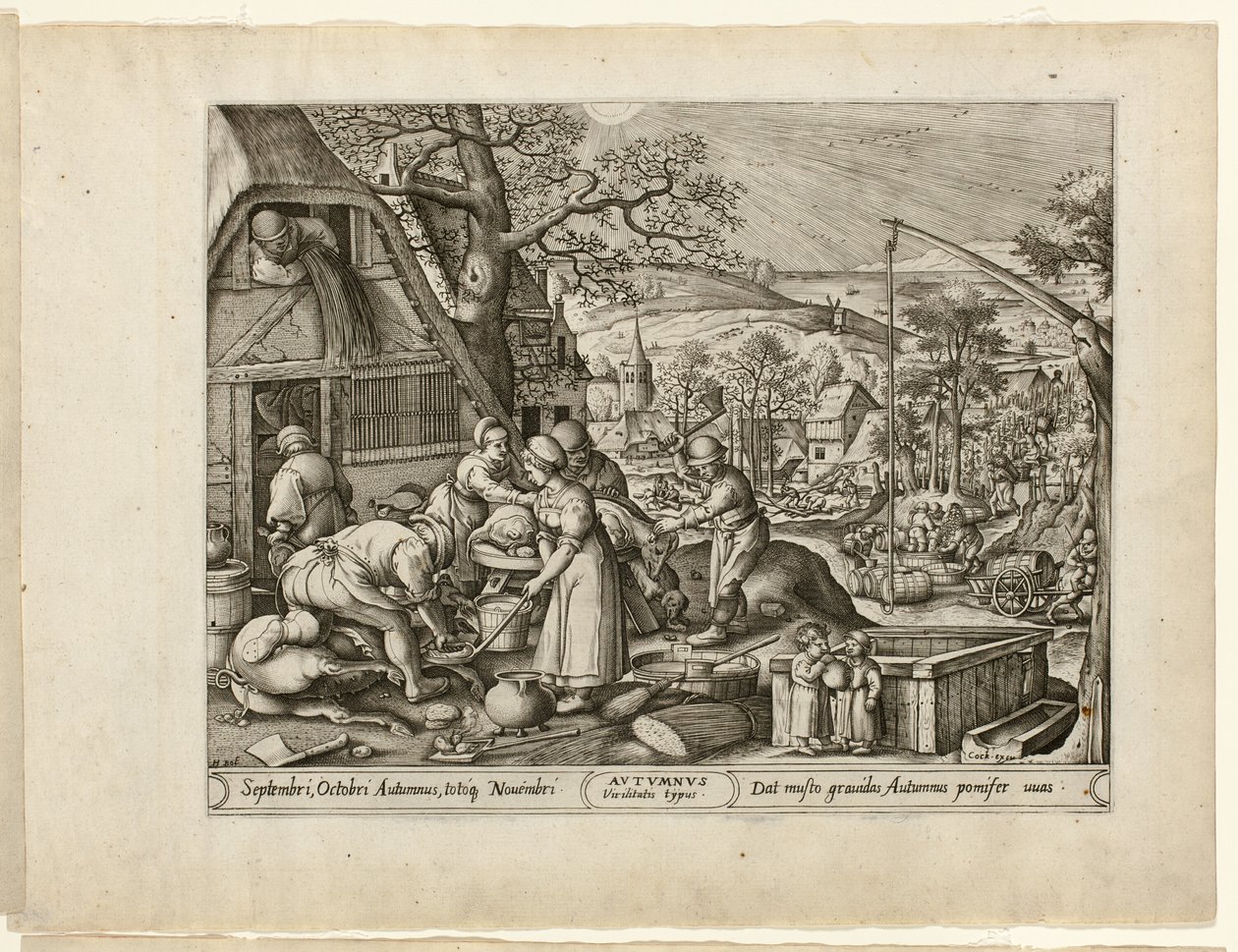 Høst, fra De fire årstider av Pieter van der Heyden