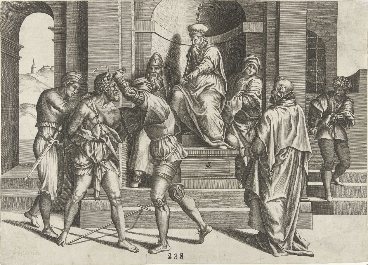 Fengsling av døperen Johannes av Pieter van der Heyden