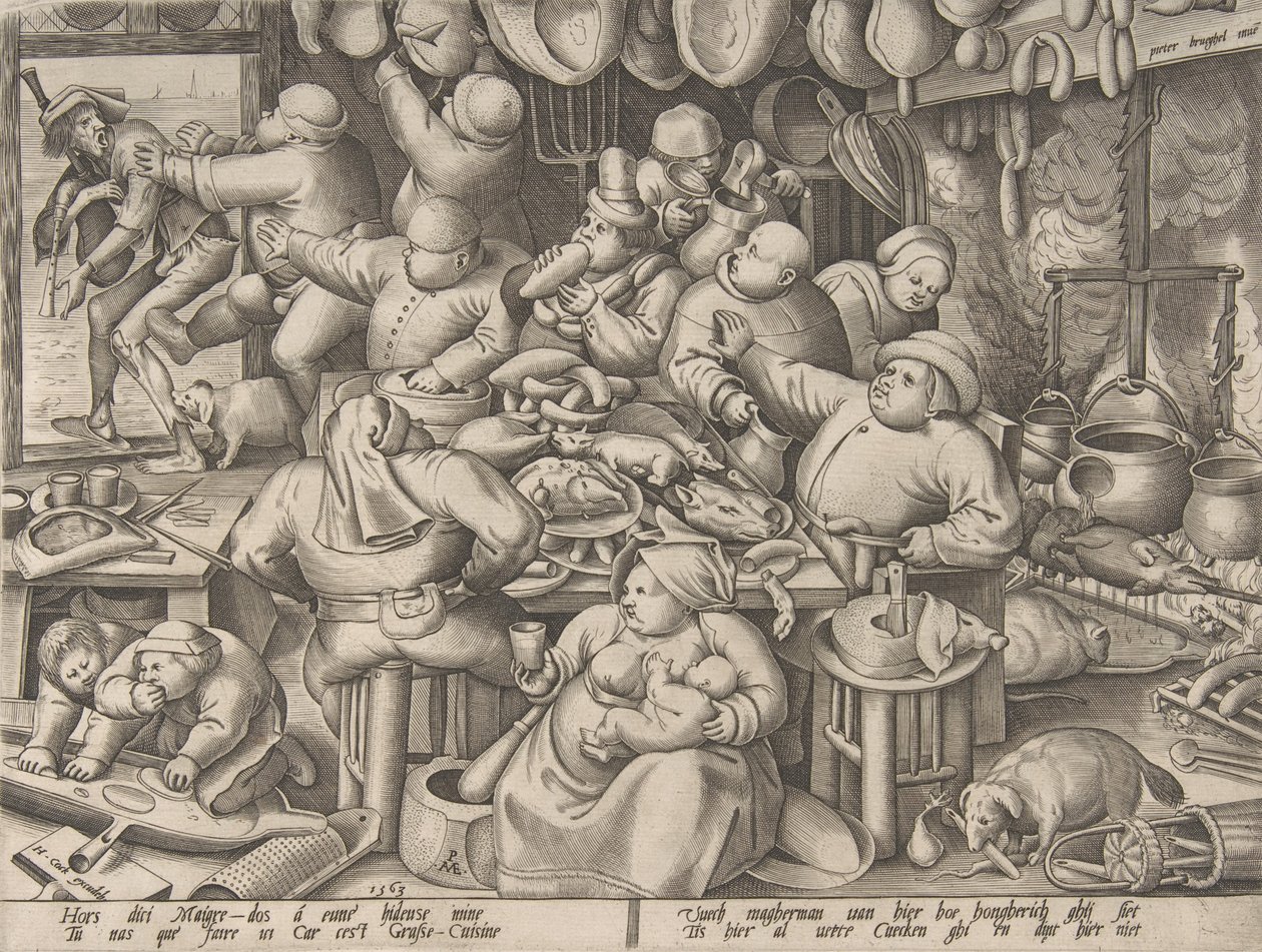 The Fat Kitchen, 1563. av Pieter van der Heyden