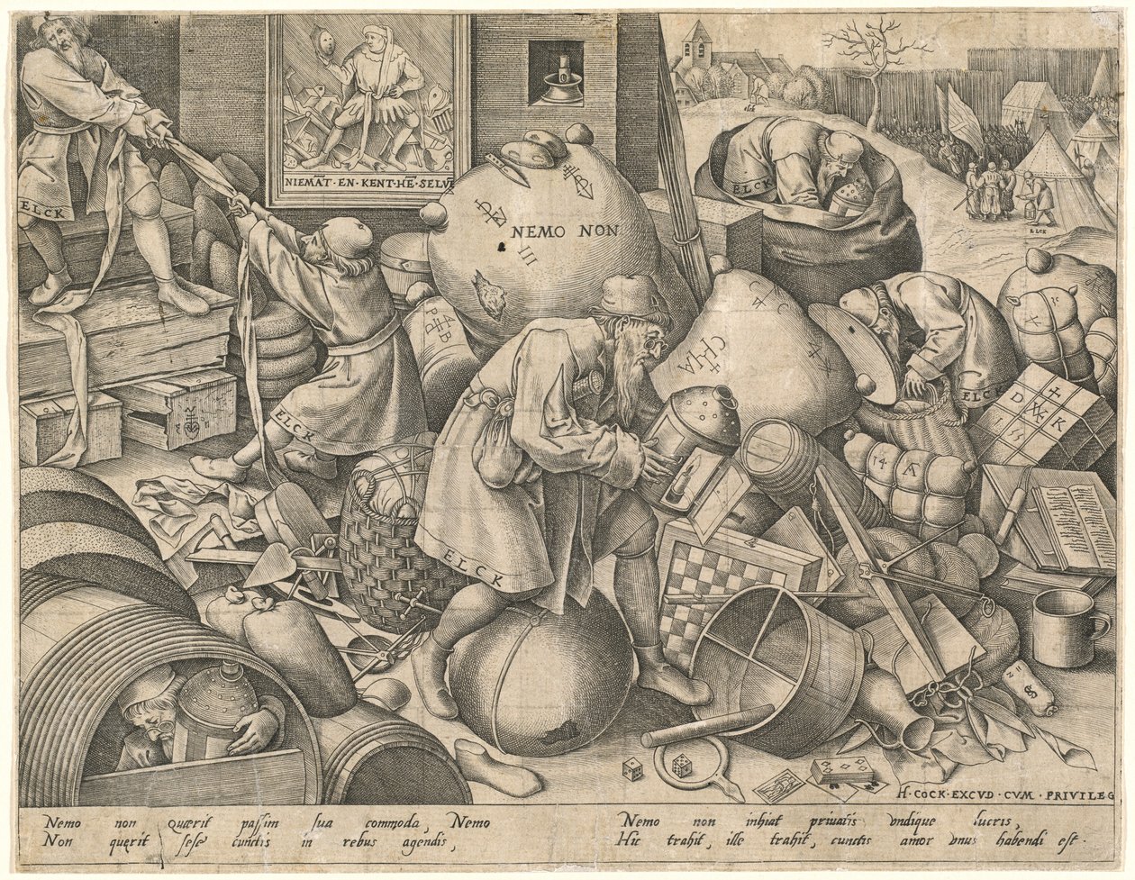 Hver mann av Pieter van der Heyden after Pieter Bruegel the Elder