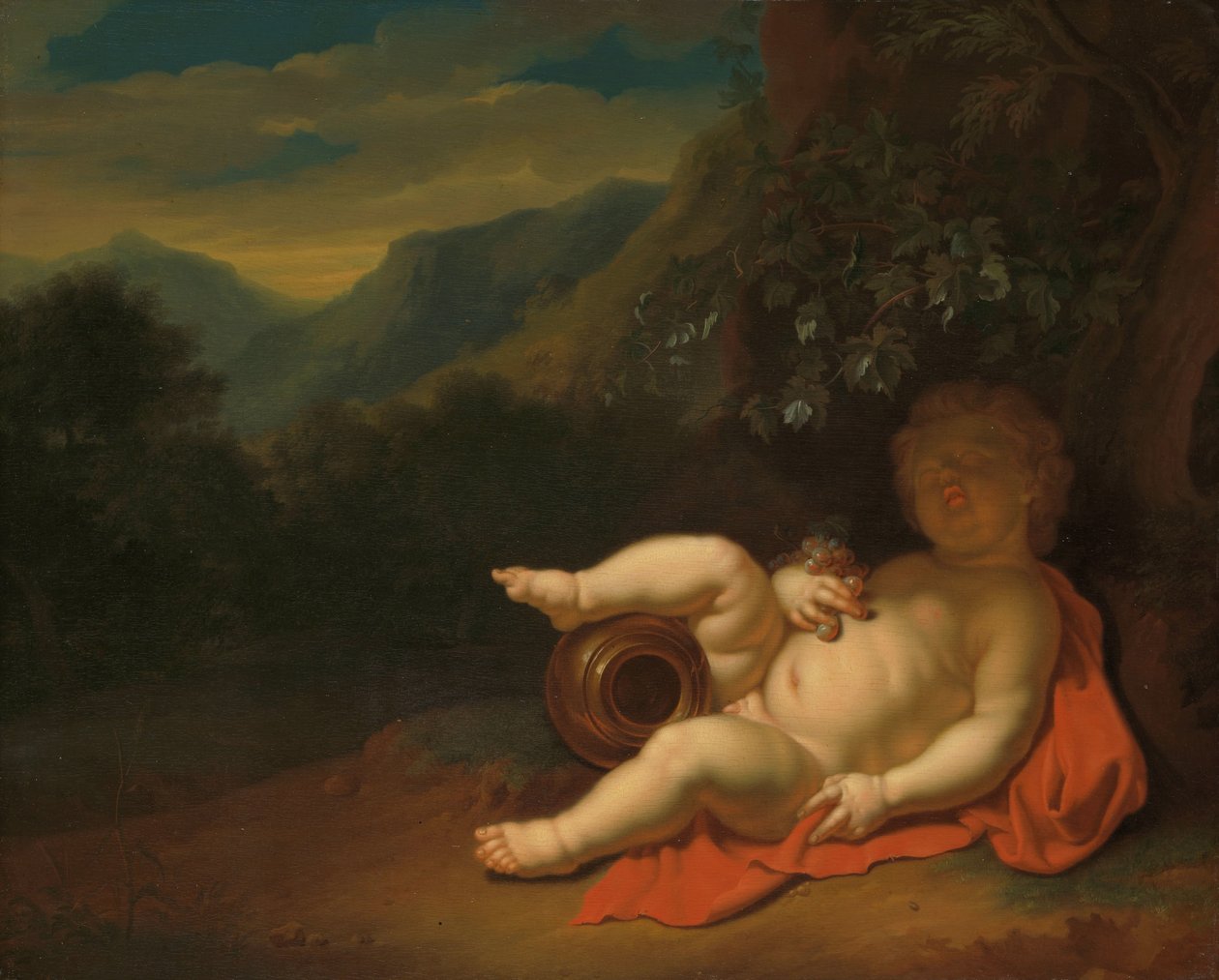 Spedbarnet Bacchus av Pieter van der Werff