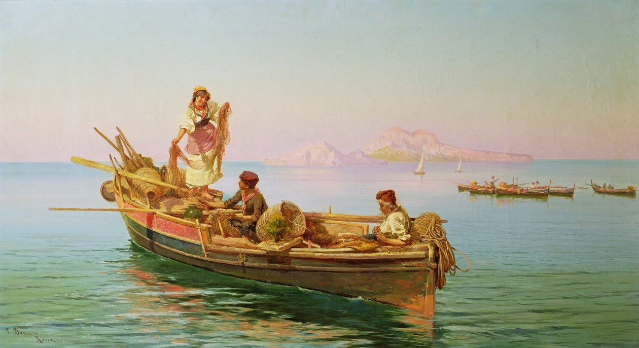 Sør-italiensk fiskescene av Pietro Barucci