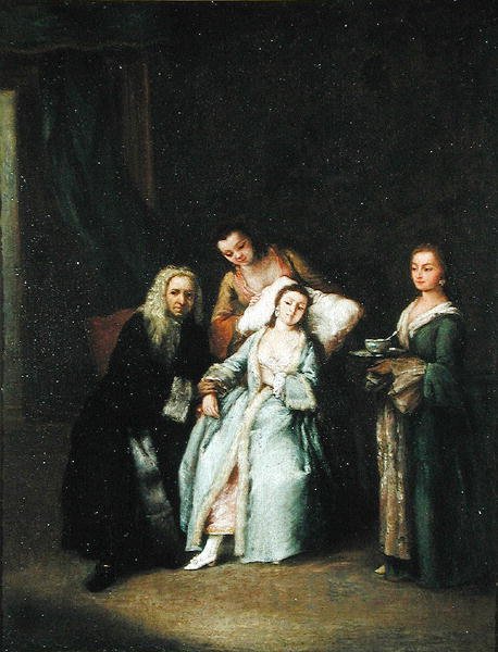 Den syke kvinne, ca. 1740 av Pietro Longhi