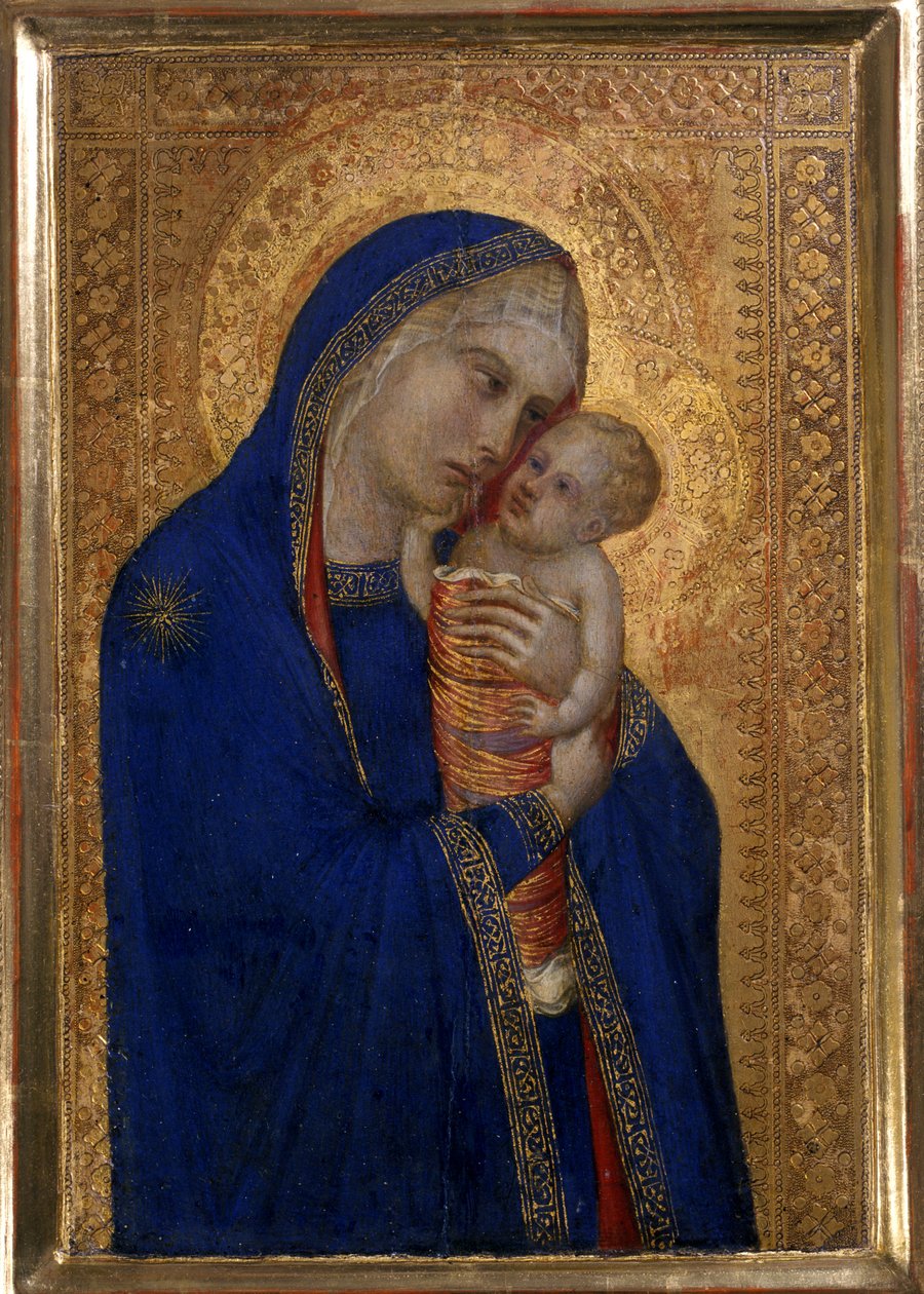 Madonna og barn, ca. 1330 (tempera på tre) av Pietro Lorenzetti
