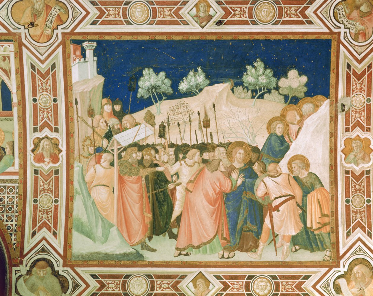 Forræderi og fangst av Kristus i Getsemane hage av Pietro Lorenzetti