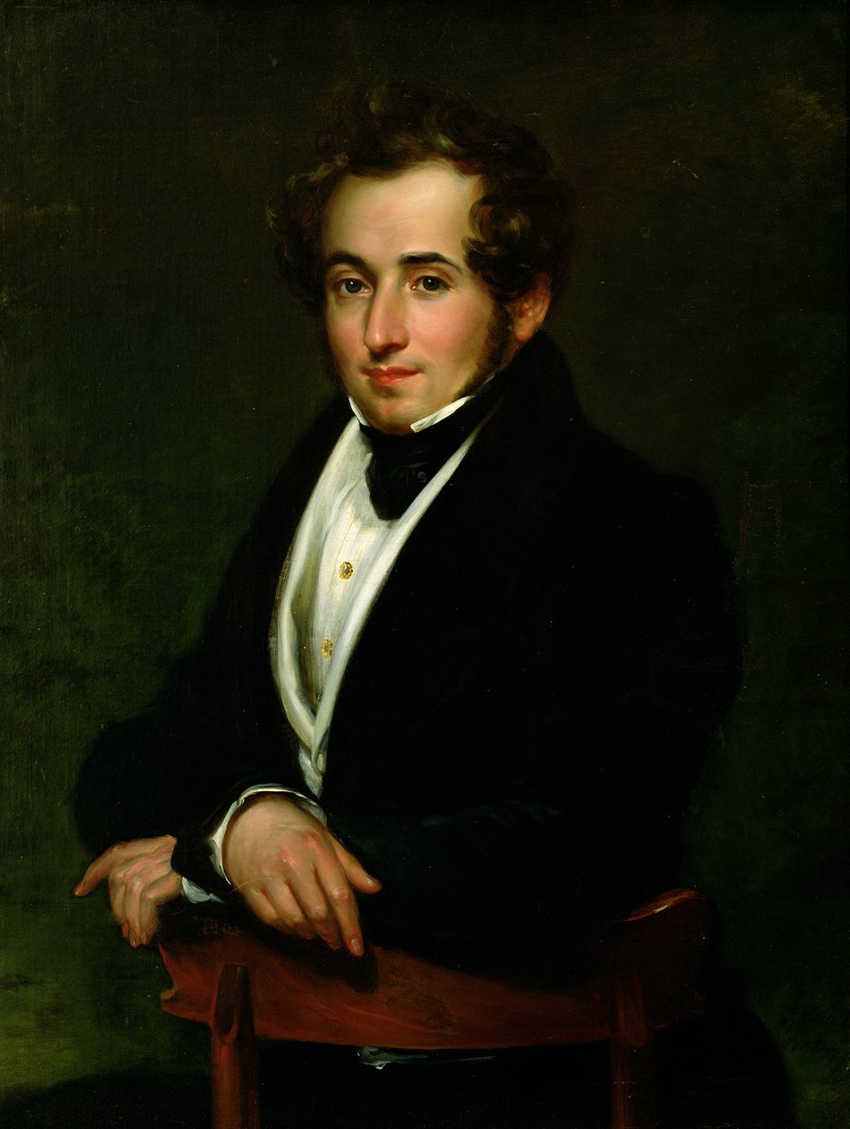 Portrett av Vincenzo Bellini (1801-35) av Pietro Lucchini