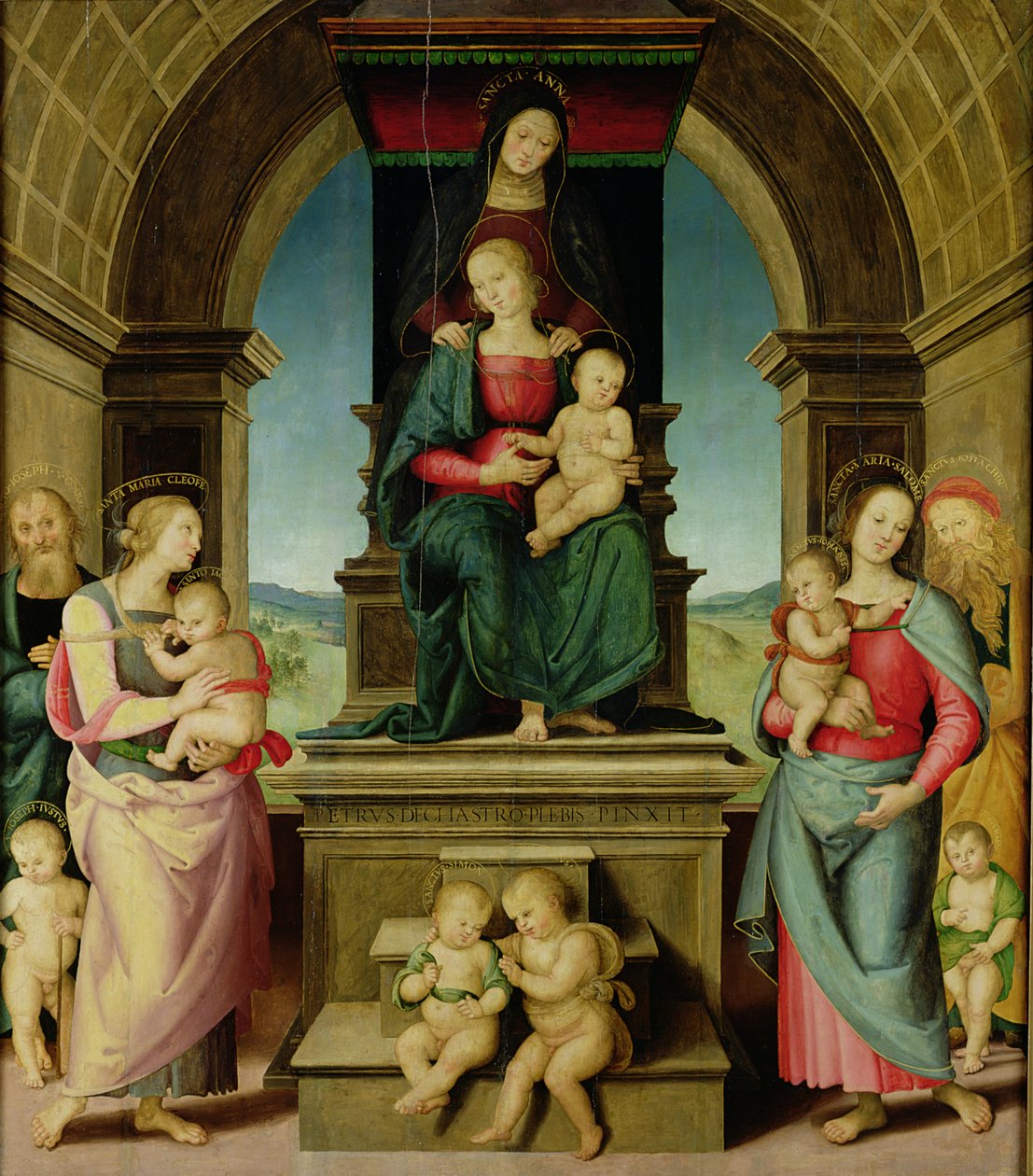 Familien til St. Anne, ca. 1507 av Pietro Perugino