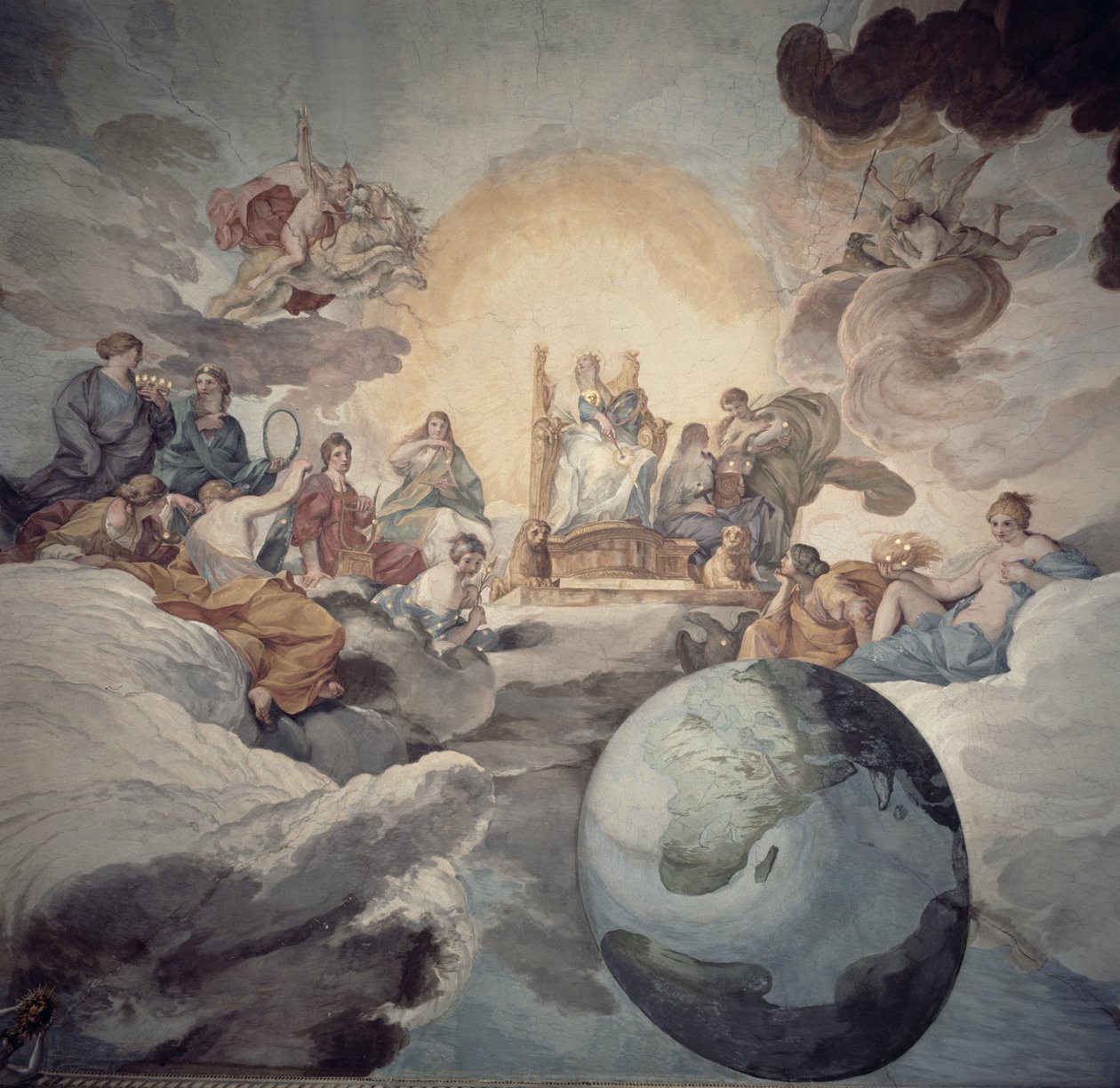 Allegory of the Arts (takmaleri) av Pietro da Cortona