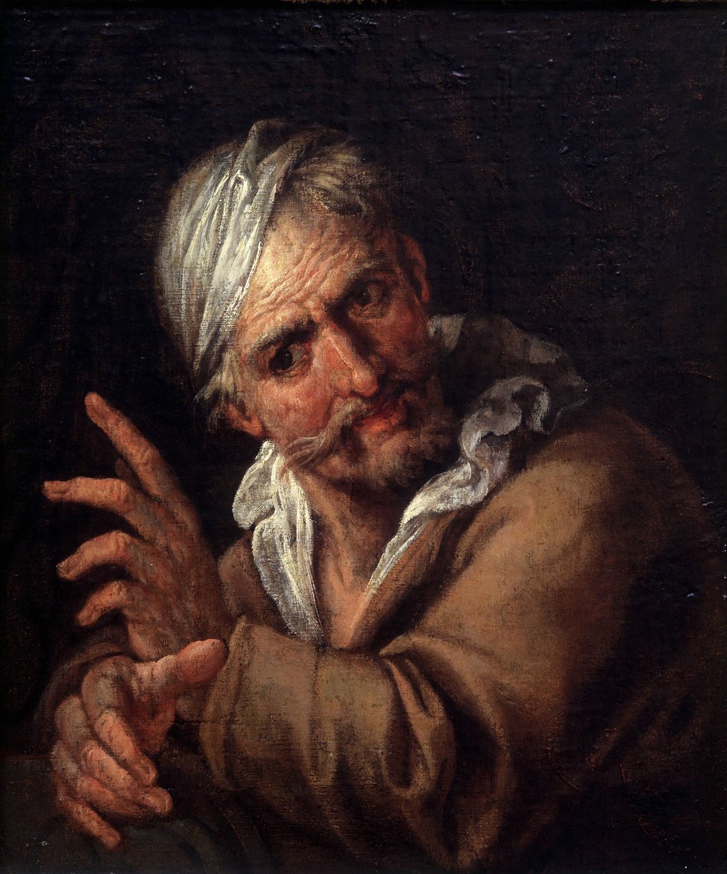 En gammel manns ansikt av Pietro  Della Vecchia