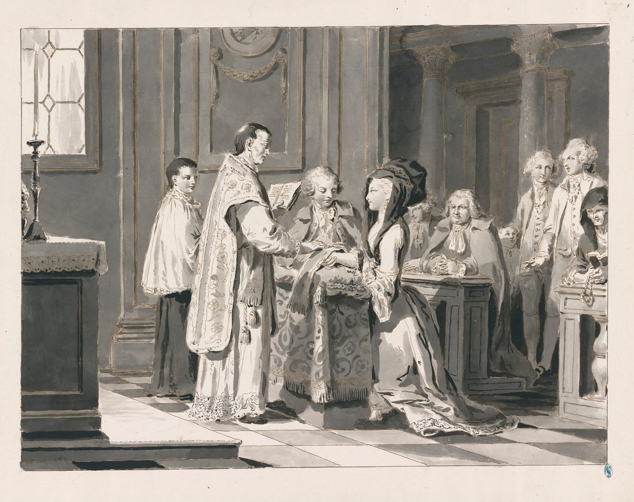 Ekteskap fra De syv sakramenter av Pietro Antonio Novelli