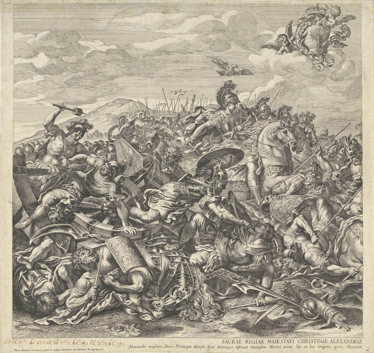 Slaget ved Arbella (venstre del) av Pietro Aquila