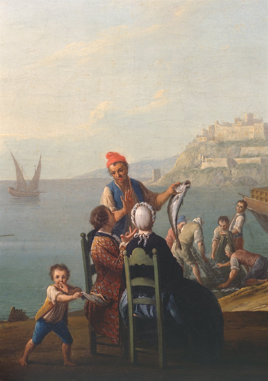 Fiskehandler (detalj) av Pietro Fabris