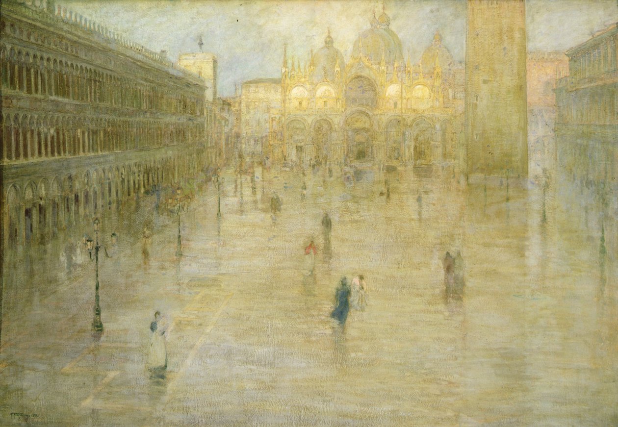 Piazza San Marco i Venezia av Pietro Fragiacomo