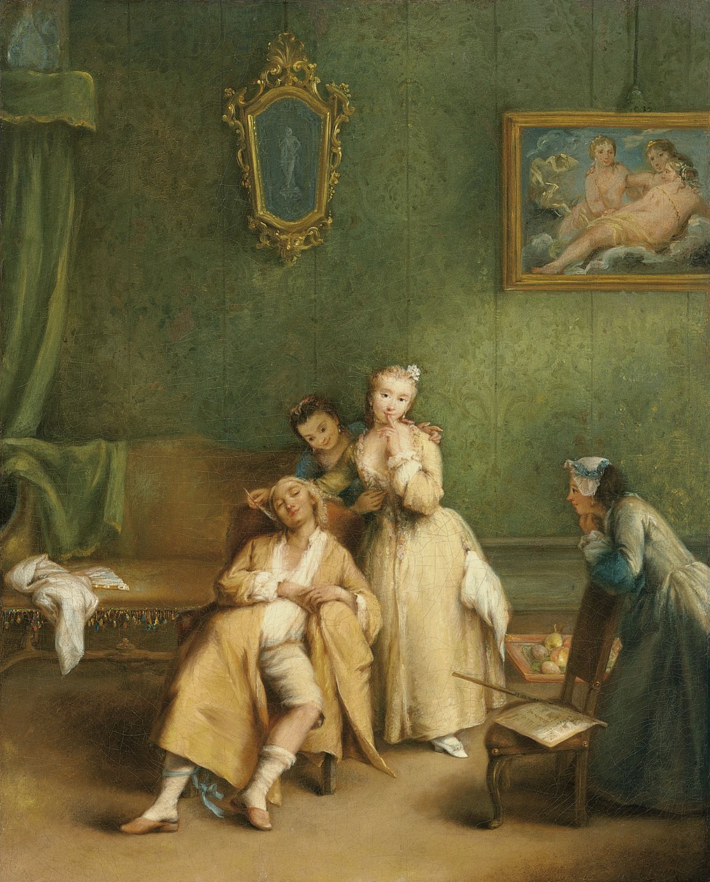 The Tickle, ca. 1755 av Pietro Longhi