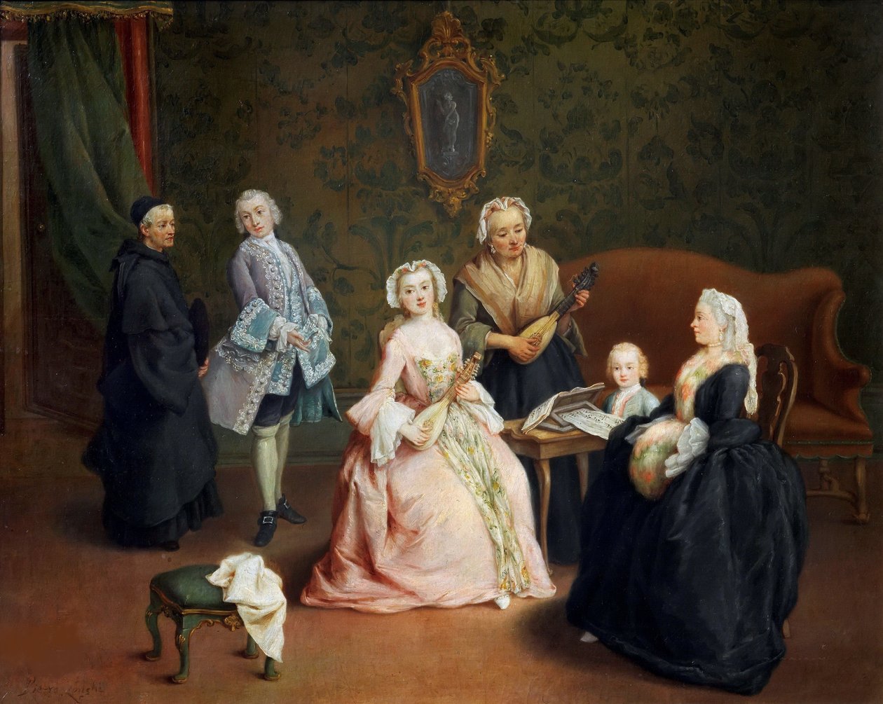 Familiekonserten Concerto familiare, 1750-1752. av Pietro Longhi