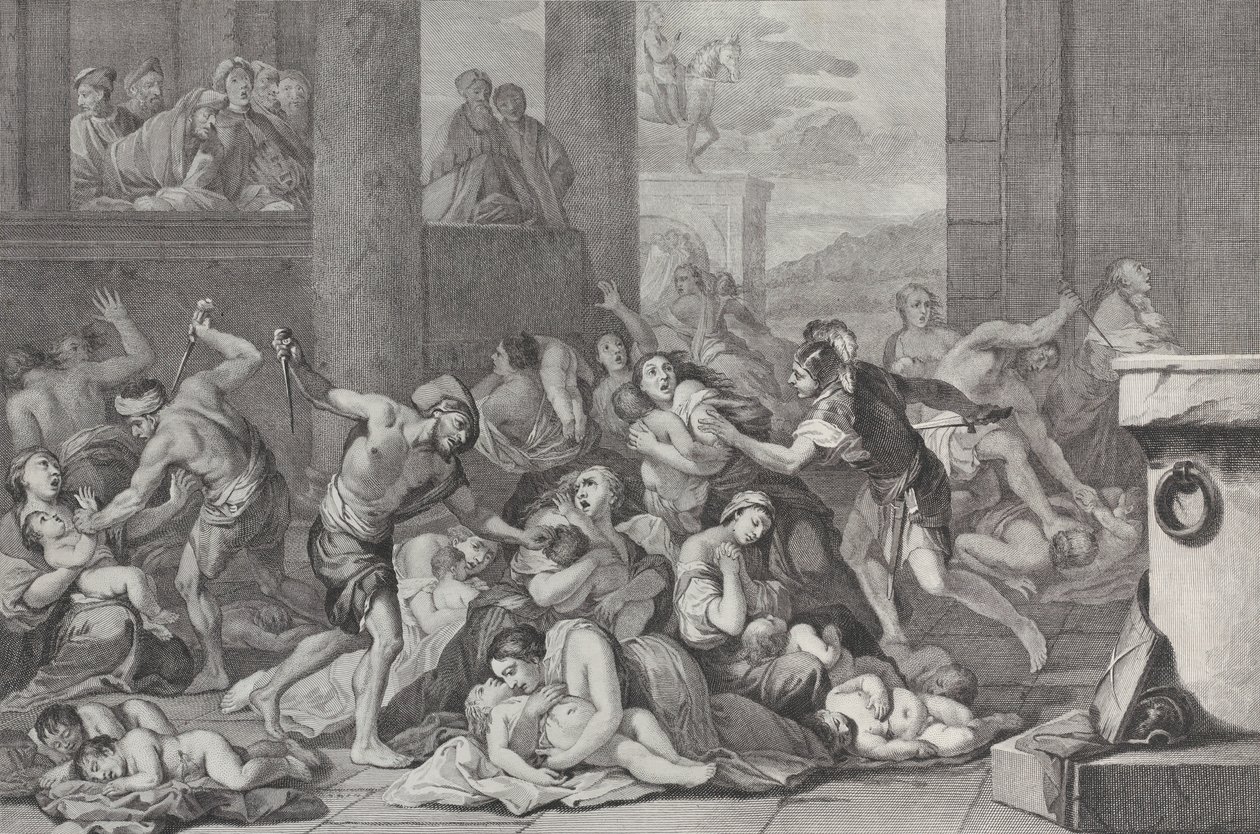 Massakren på de uskyldige, 1730-50. av Pietro Monaco