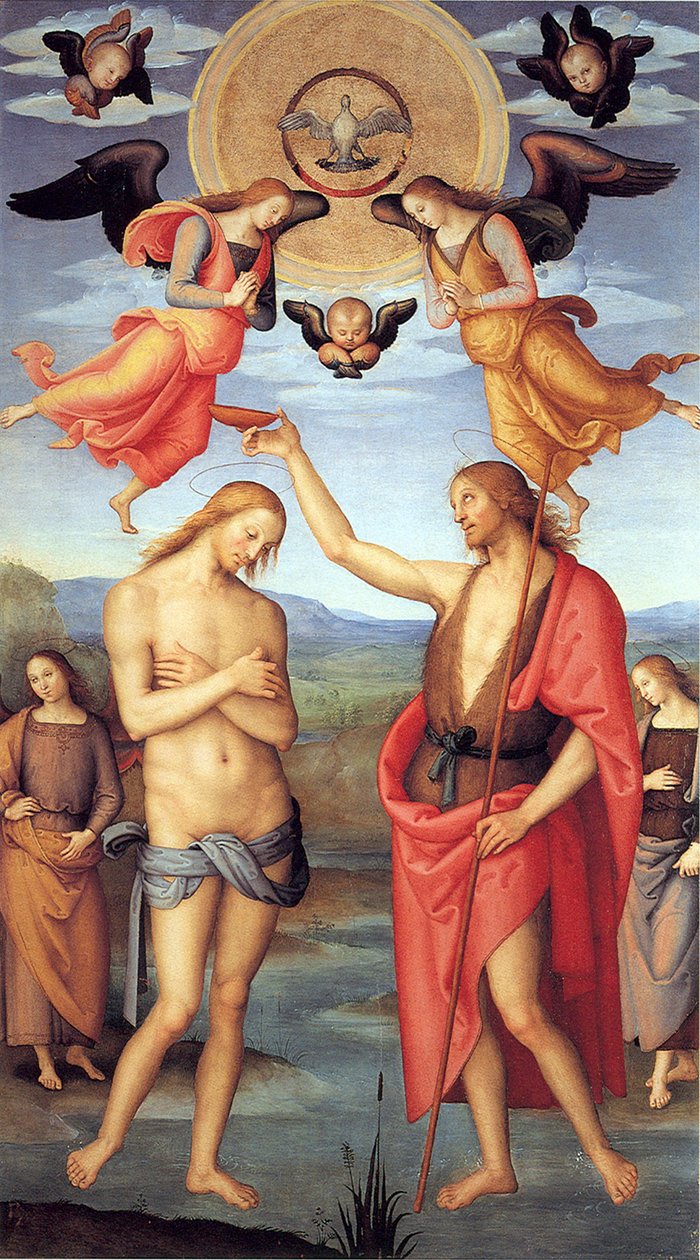 Kristi dåp, ca. 1512 av Pietro Perugino