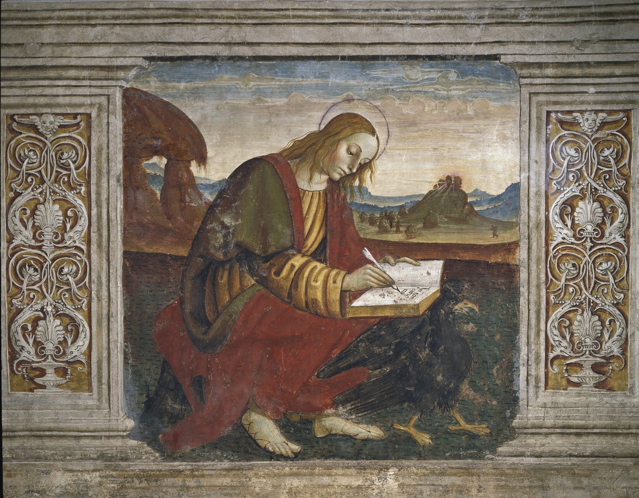 Saint John Evangelist (fresco av Pietro Perugino