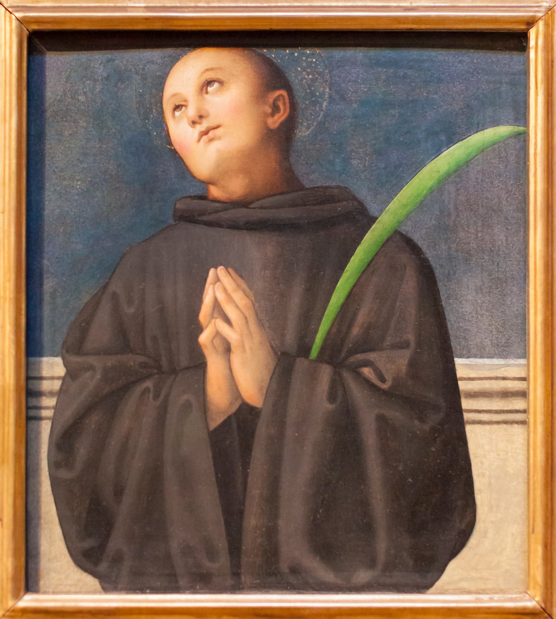 St Placidus (olje på tre) av Pietro Perugino