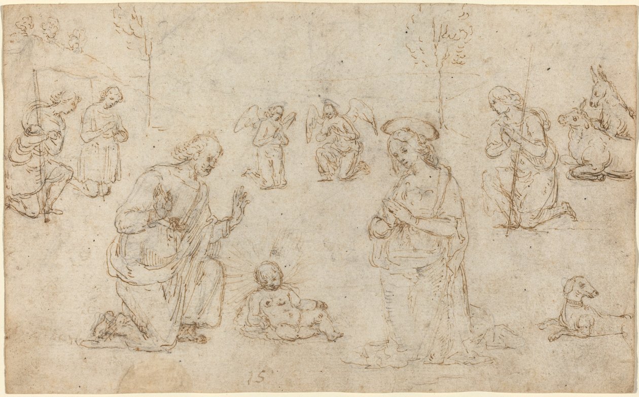 Hyrdenes tilbedelse av Pietro Perugino