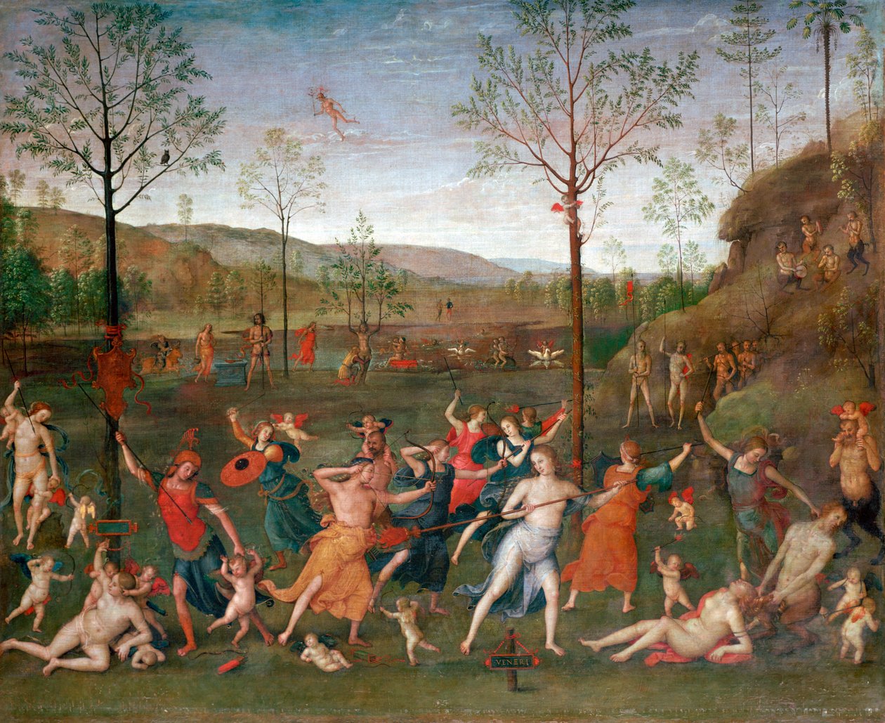 Slaget om kjærlighet og kyskhet, c1503-1523 av Pietro Perugino