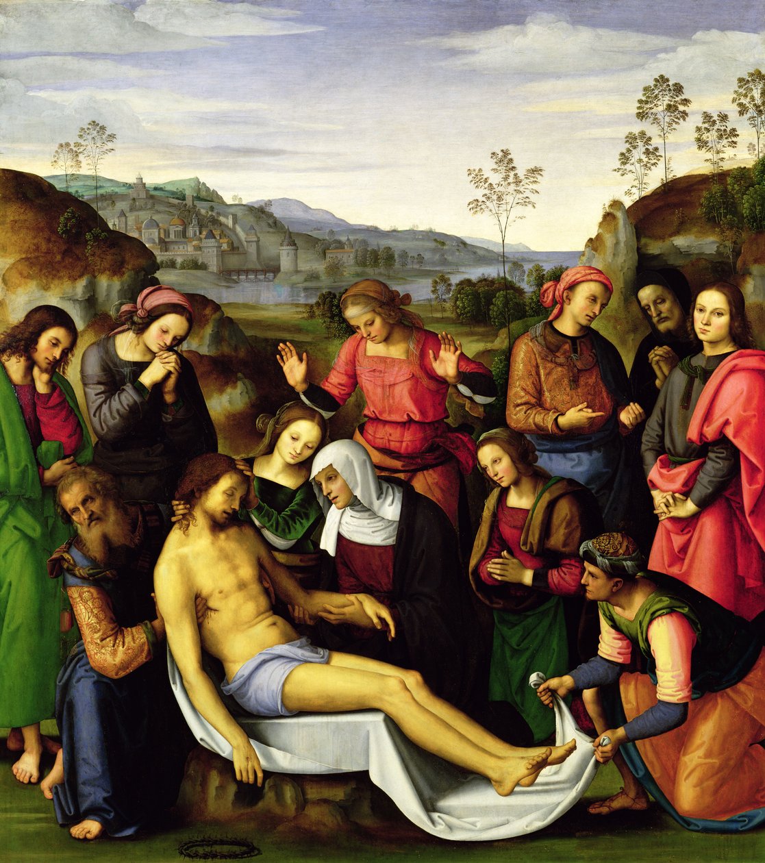 Kristi klagesang, 1495 av Pietro Perugino