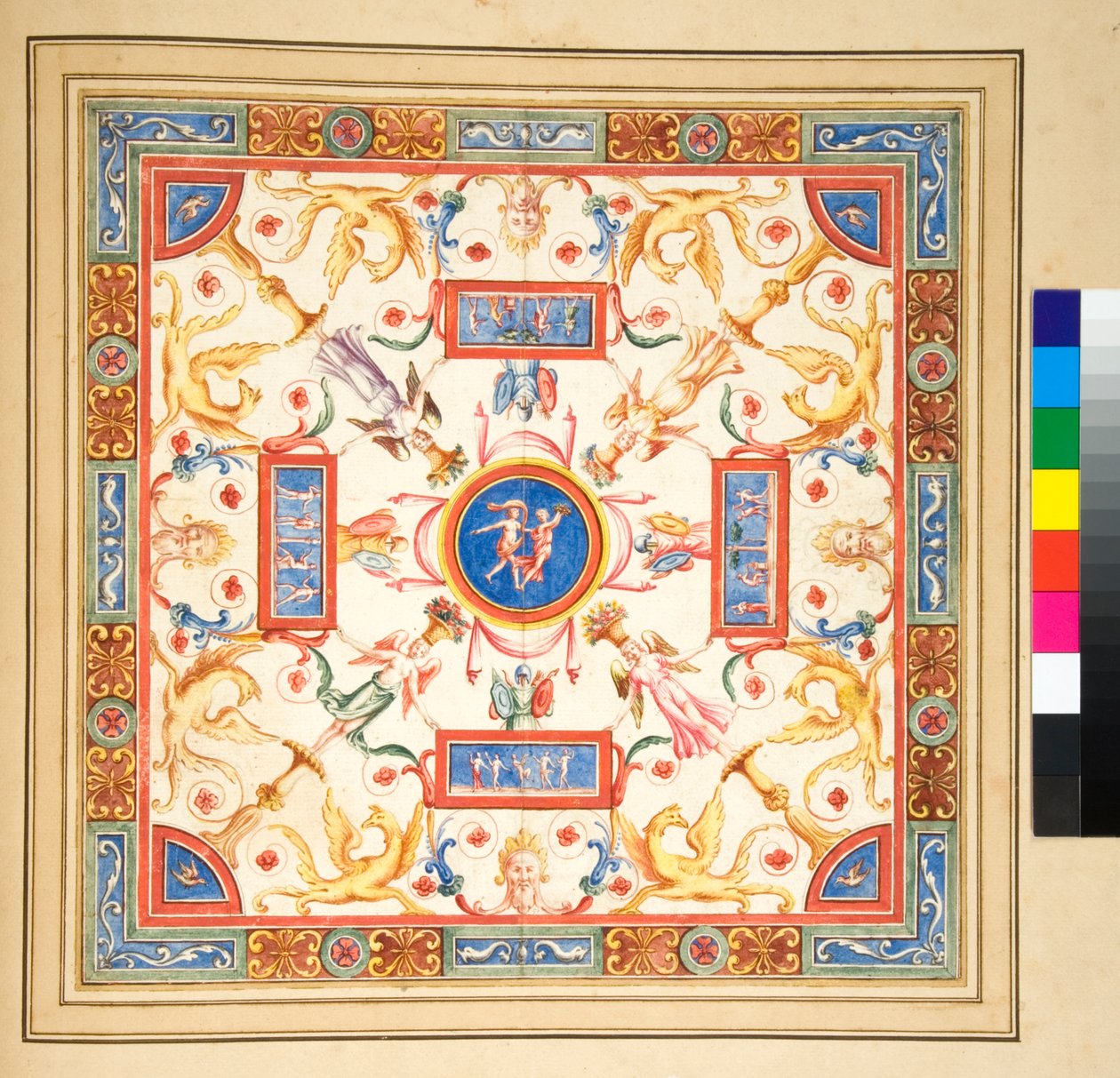 Design for en takfreskomaleri av Pietro Santi Bartoli