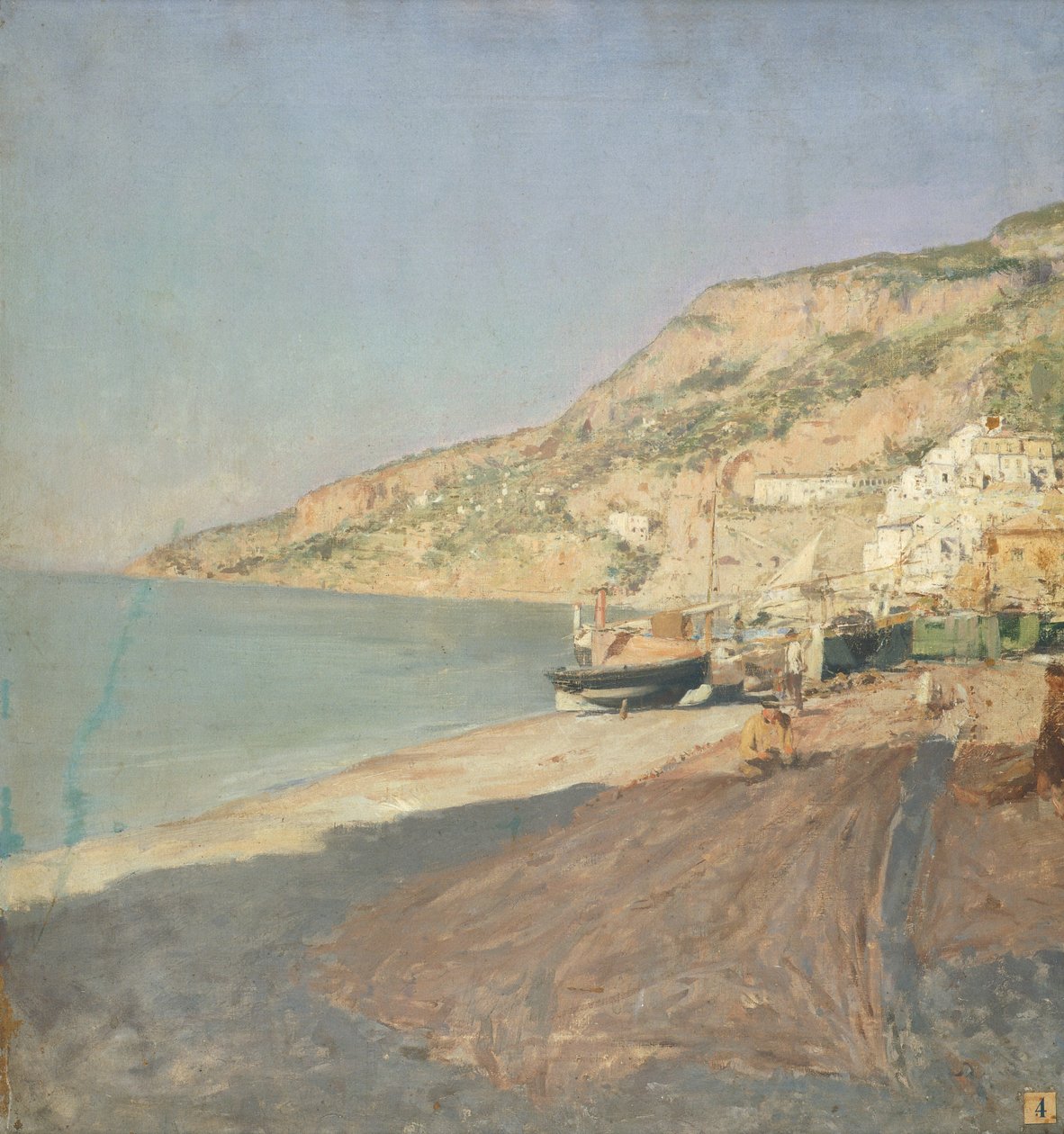Amalfi-stranden (olje på lerret) av Pietro Scoppetta