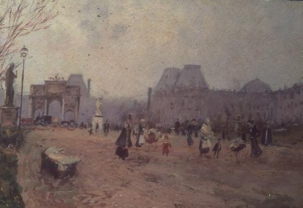 Utsikt over Tuileriene, Paris av Pietro Scoppetta
