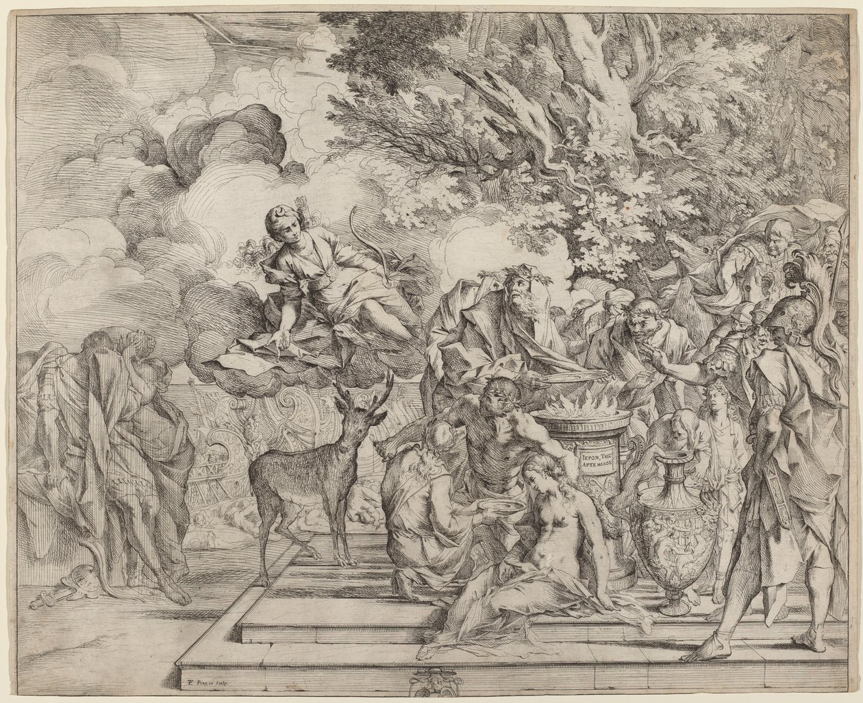 Iphigenia-offeret av Pietro Testa