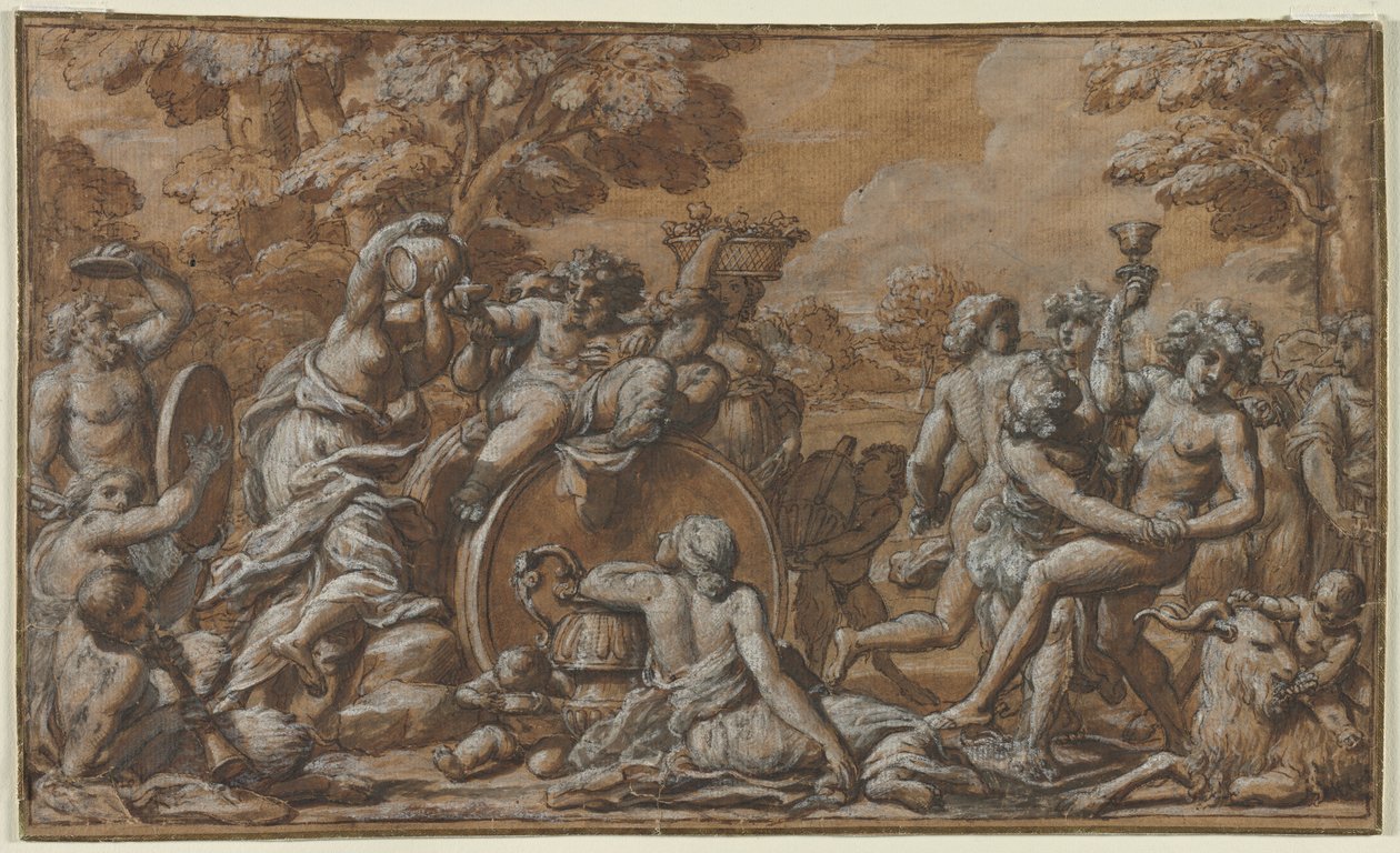 Bacchanal, 1600-tallet. av Pietro da Cortona