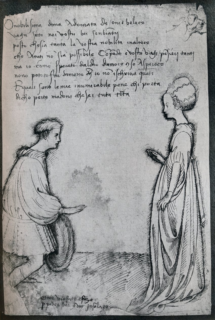 A Love Duet, c1400-tallet, 1925 av Antonio Pisanello