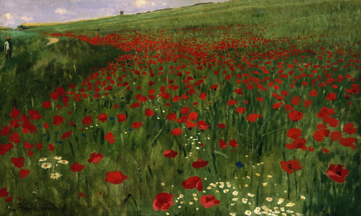 Valmuemarken, 1896 av Pál Szinyei Merse