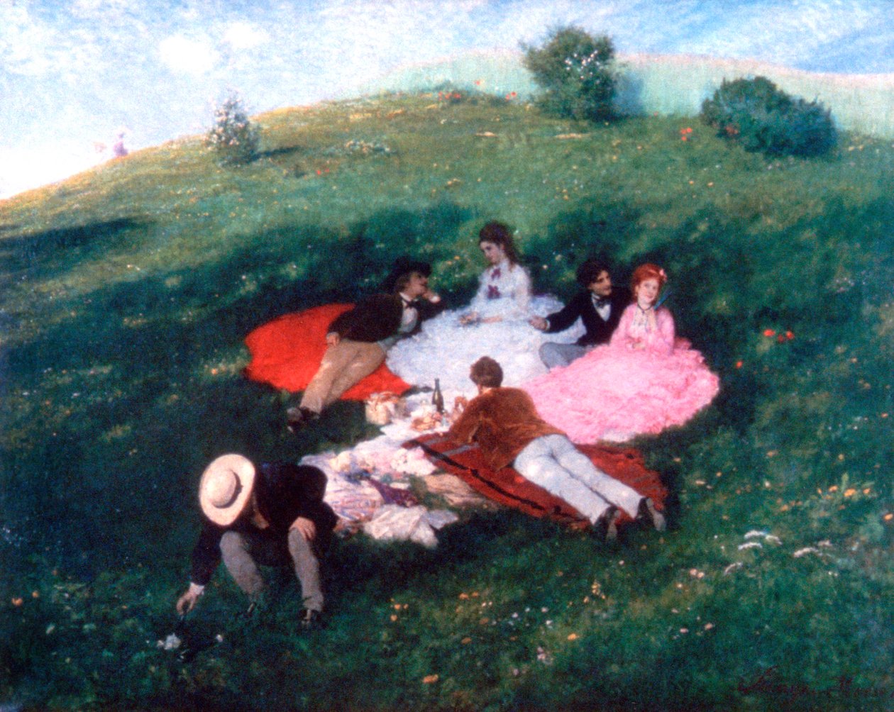 Piknik i mai 1873 av Pál Szinyei Merse