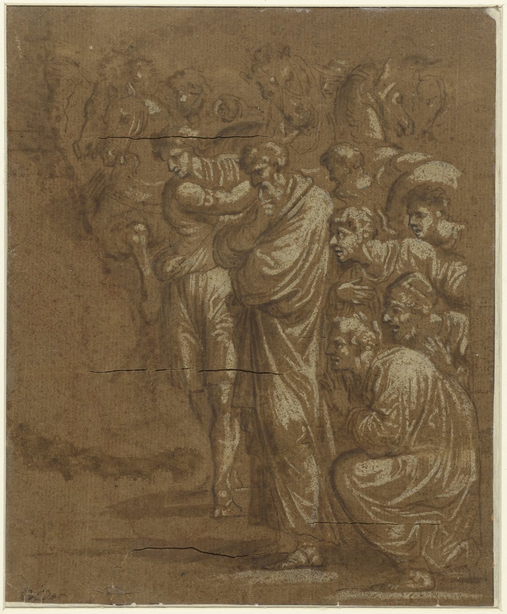 Tilbedelse av kongene av Polidoro da Caravaggio (possibly)