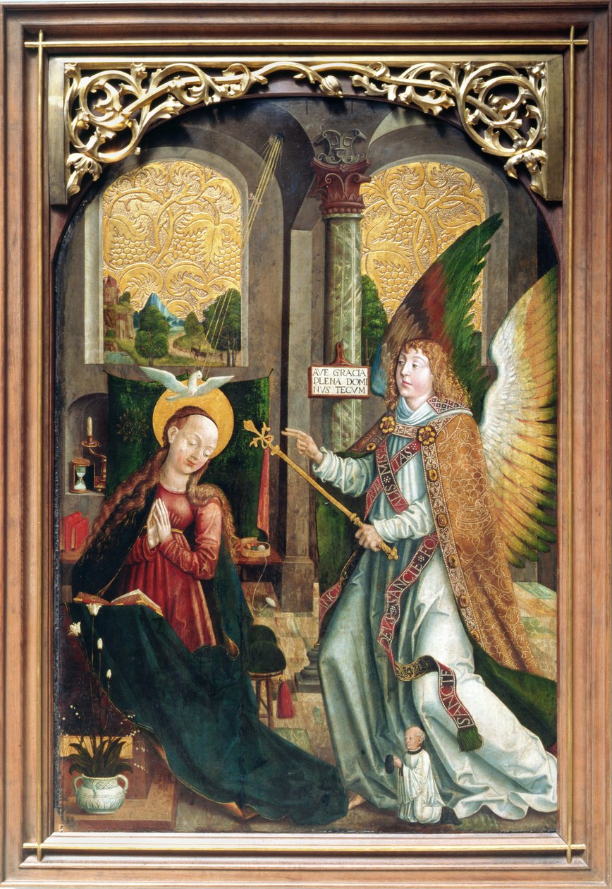 Bebudelsen, 1517 (tempera om bord) av Polish School