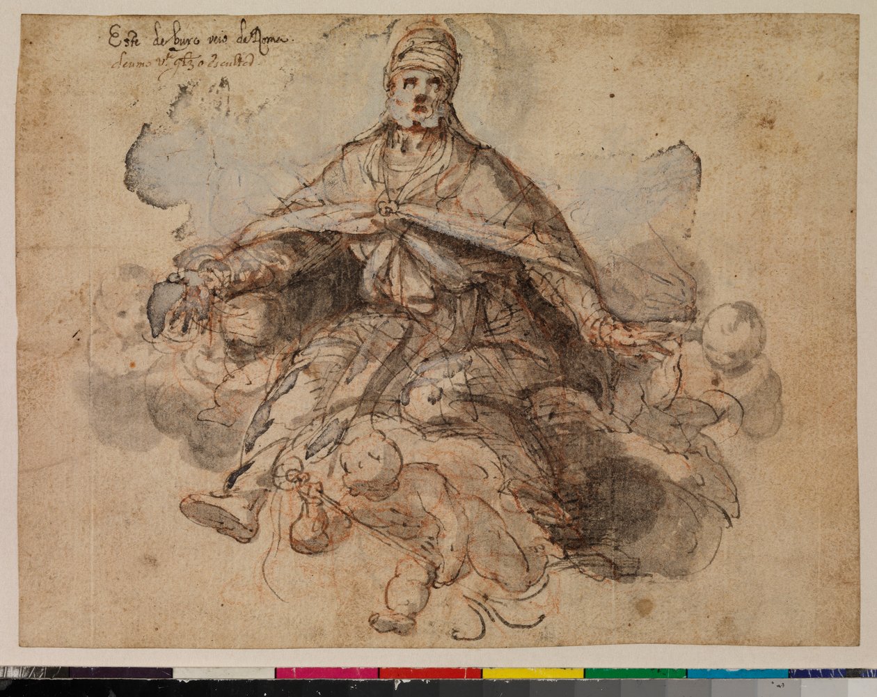 Apotheosis of Saint Augustine, recto, 1675-99 av Portuguese School
