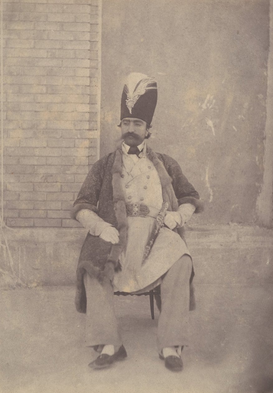 Naser al-Din Shah, ca. 1855-58. av Possibly by Luigi Pesce.