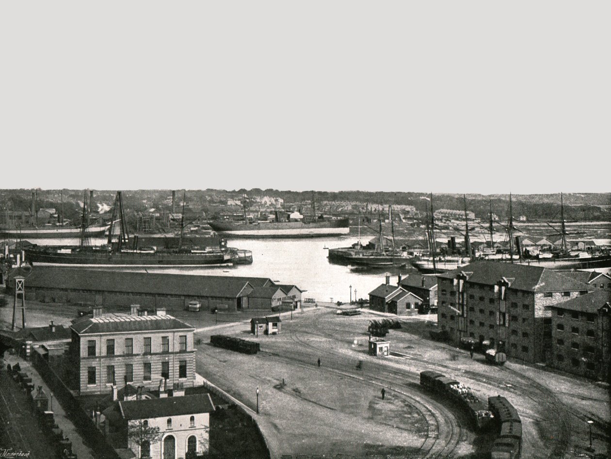 The Docks, Southampton, 1895. av Poulton and Co