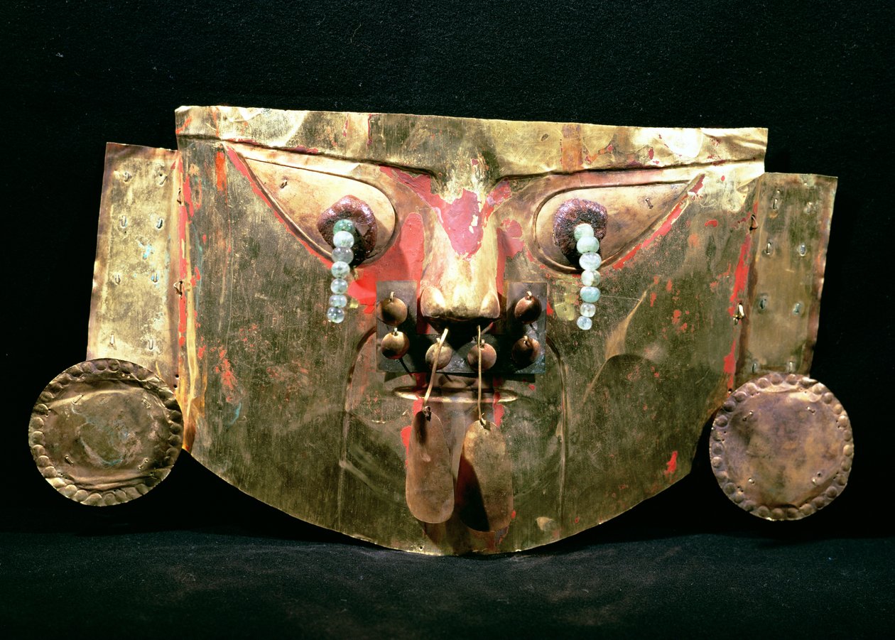 Funerary mask, Chimu (gold) av Pre Columbian