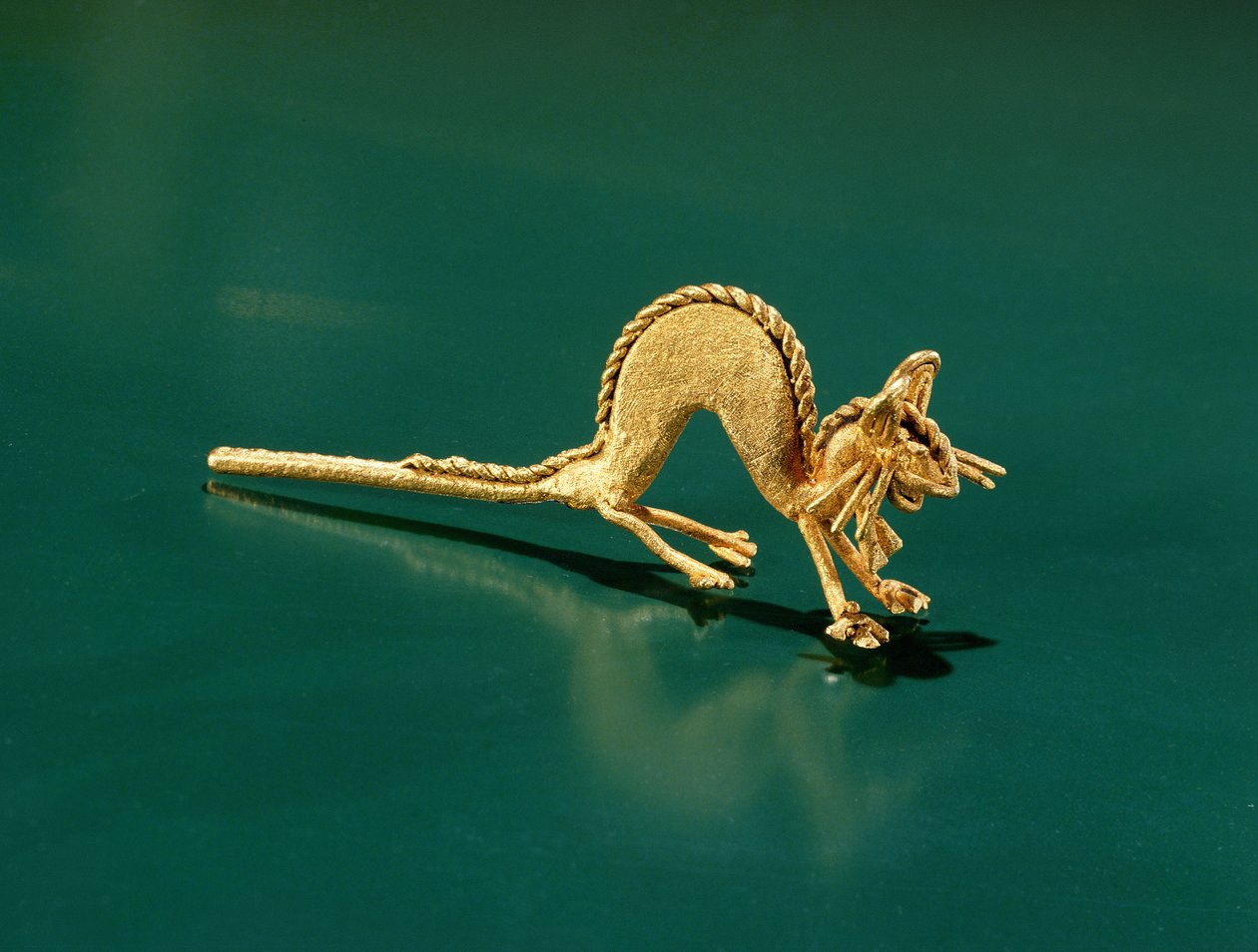 En Muisca-drage (kobber) av Pre Columbian