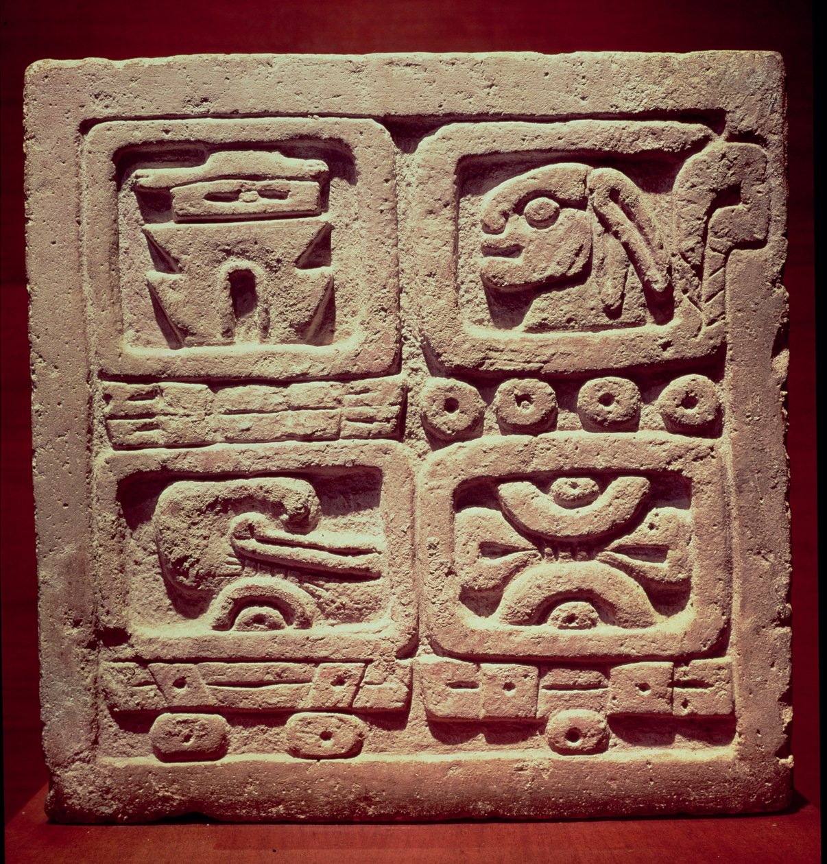 Kalender med fire tegn, Toltec (856-1250) av Pre Columbian