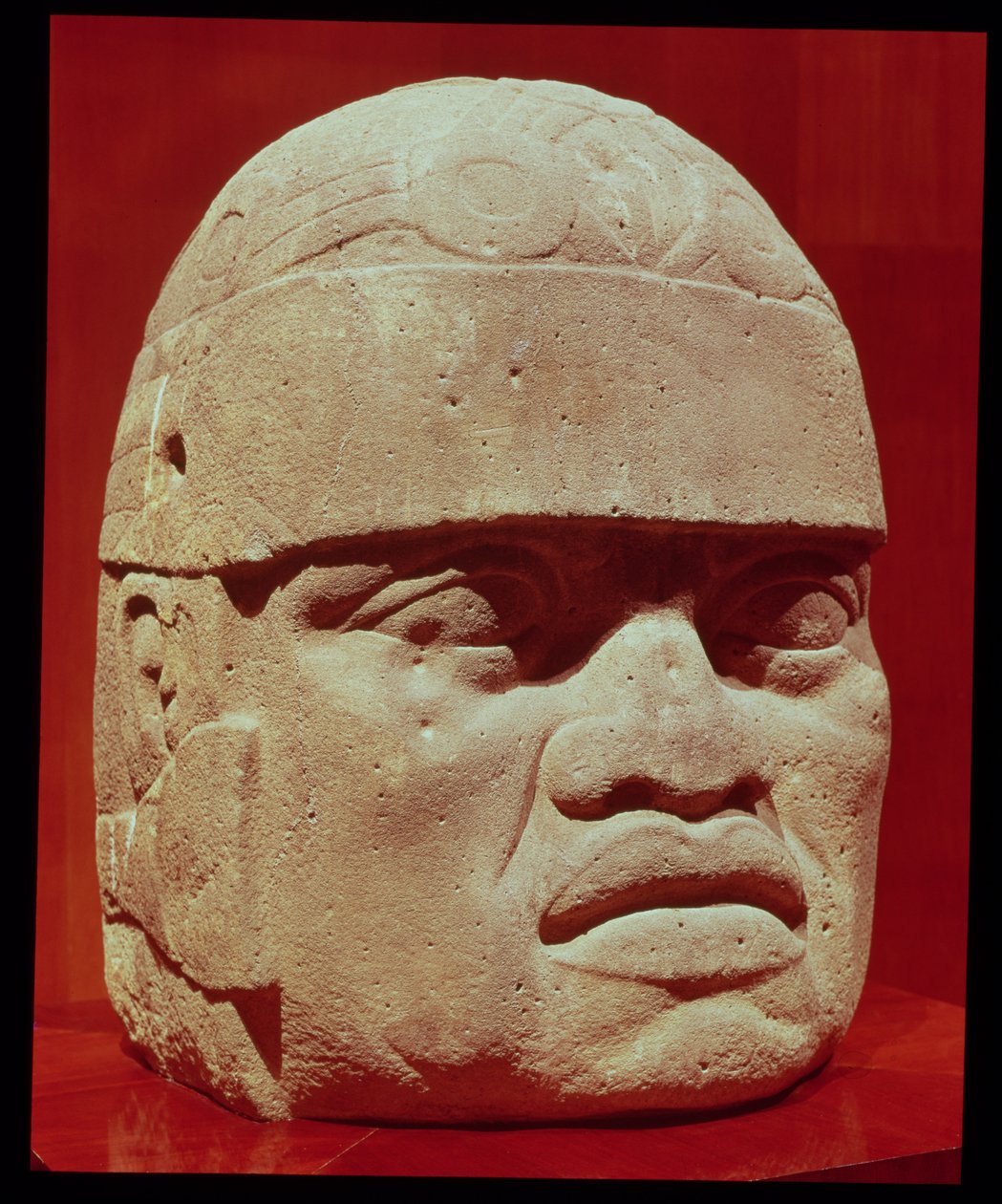 Kolossalt hode, Olmec av Pre Columbian