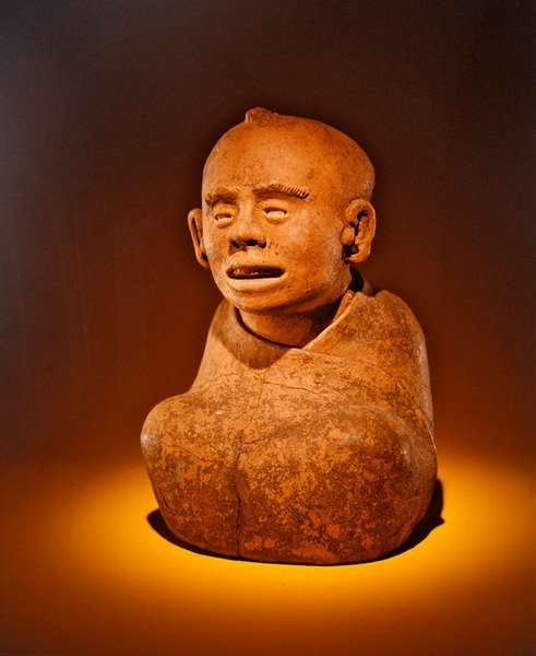 Mannsfigur, Remojadas Culture (keramikk) av Pre Columbian Pre Columbian