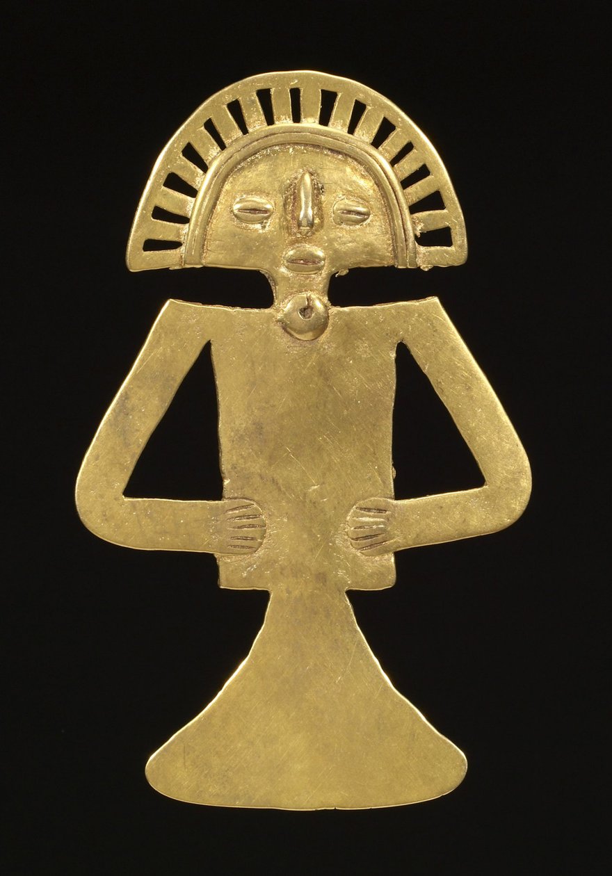 Figuranheng, ca. 700-1000 (gull) av Pre Columbian Pre Columbian