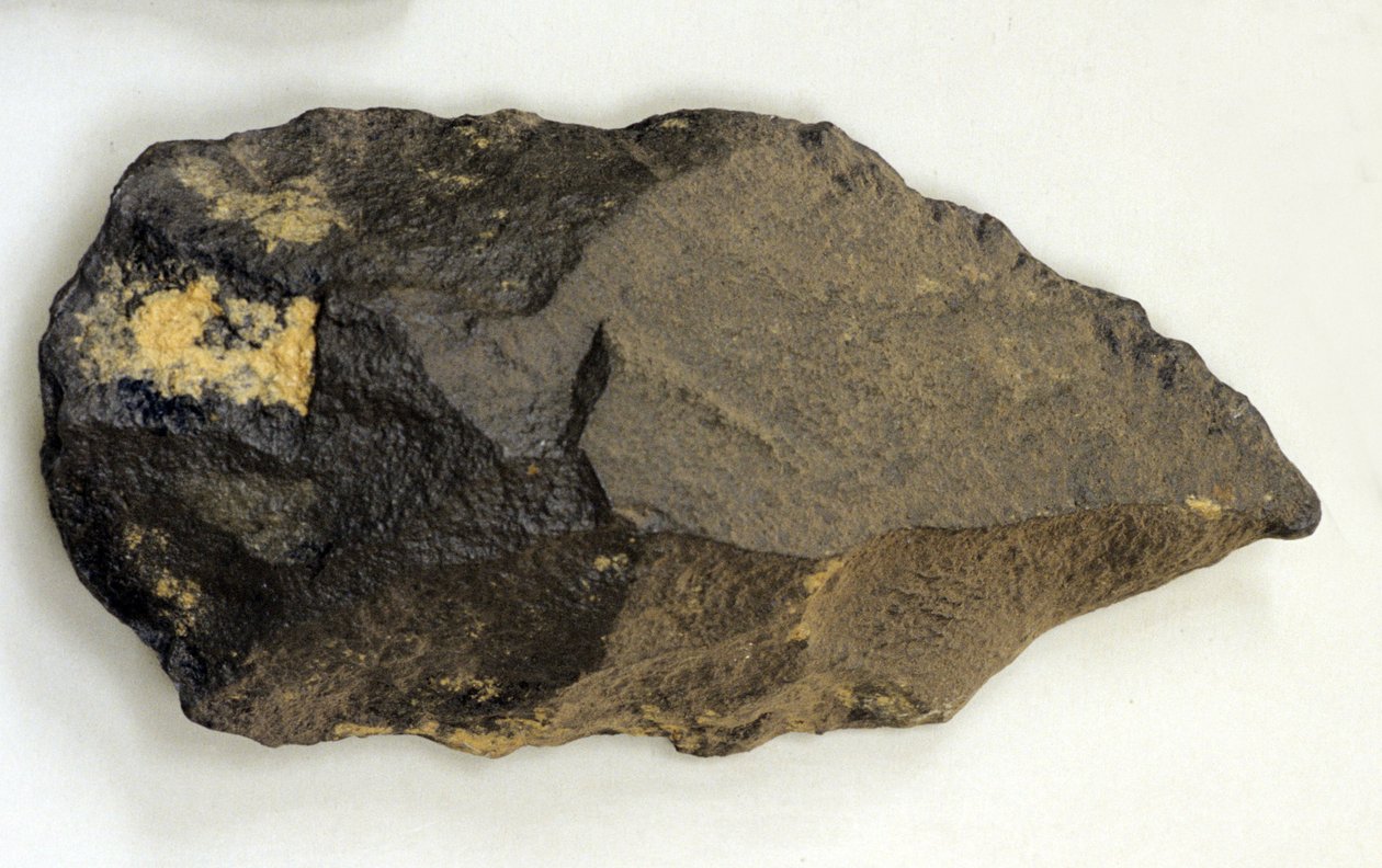 Akeulean håndøks, ca. 200 000 f.Kr. (flint) av Prehistoric