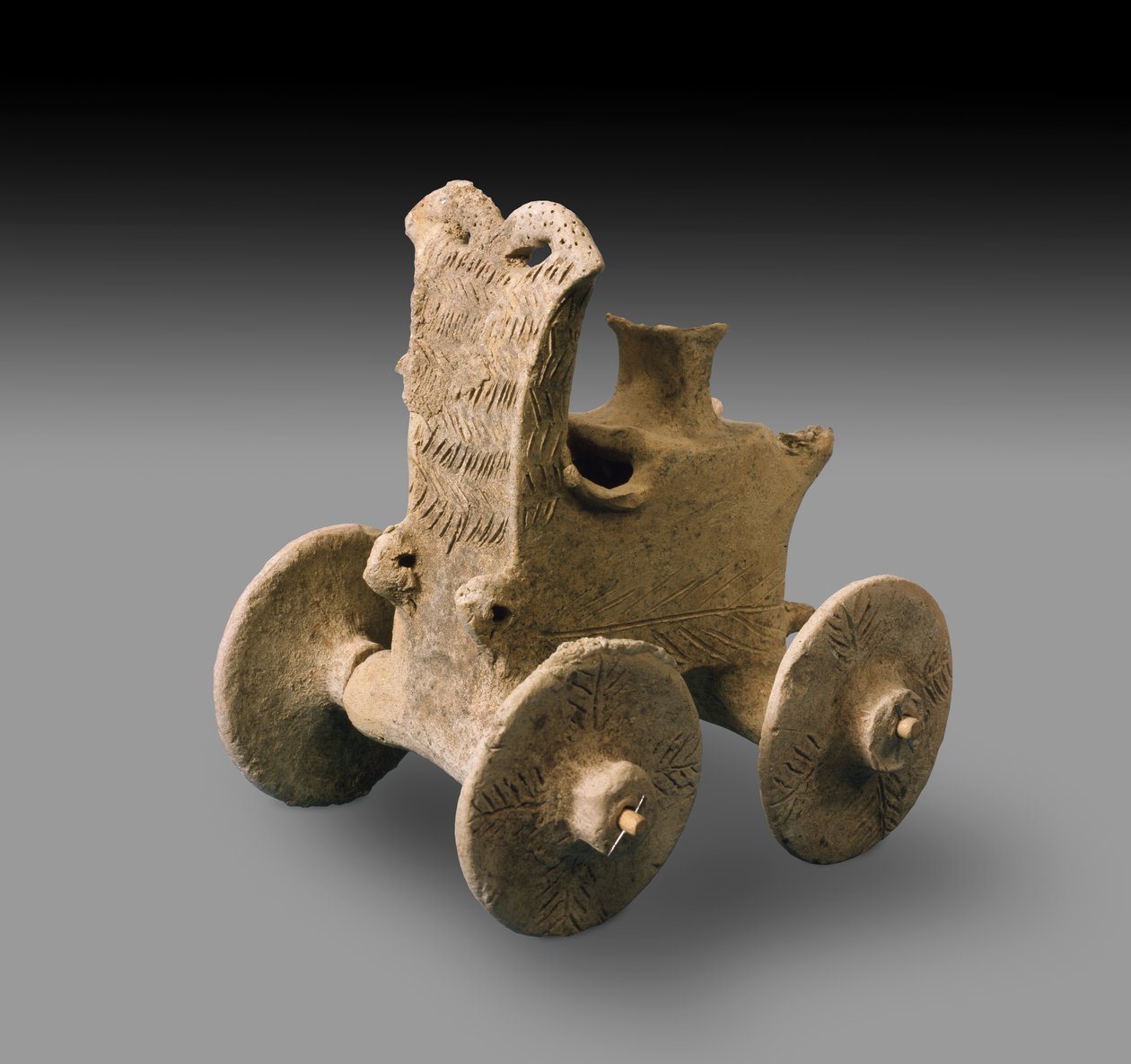Forhistorisk modell Chariot (bakt leire) av Prehistoric