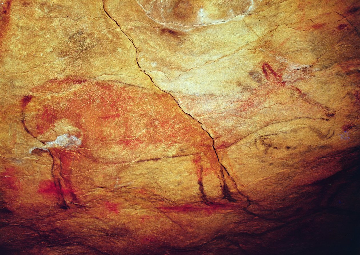 Hjort fra hulene i Altamira, ca. 15 000 f.Kr. (hulemaleri) av Prehistoric