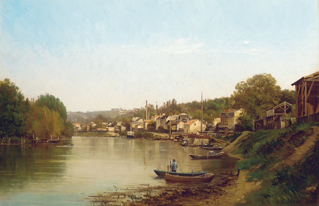 På bredden av Seinen i Meudon av Prosper Galerne